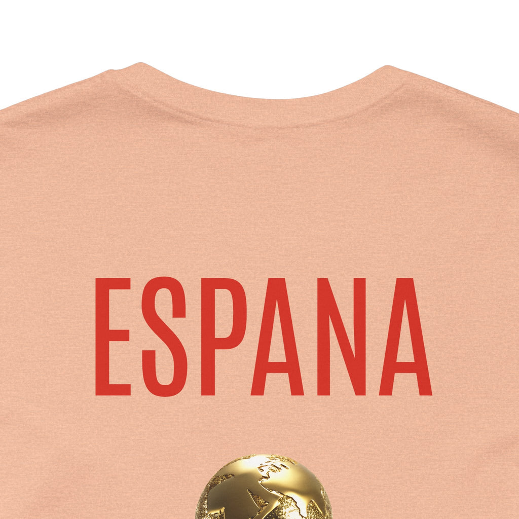 World Cup Trophy Soccer Tee Spain Crest Short Sleeve - Etna Gift
