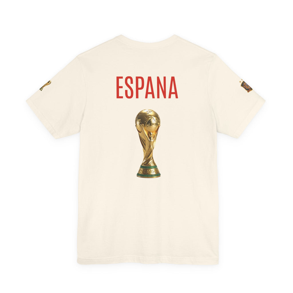 World Cup Trophy Soccer Tee Spain Crest Short Sleeve - Etna Gift