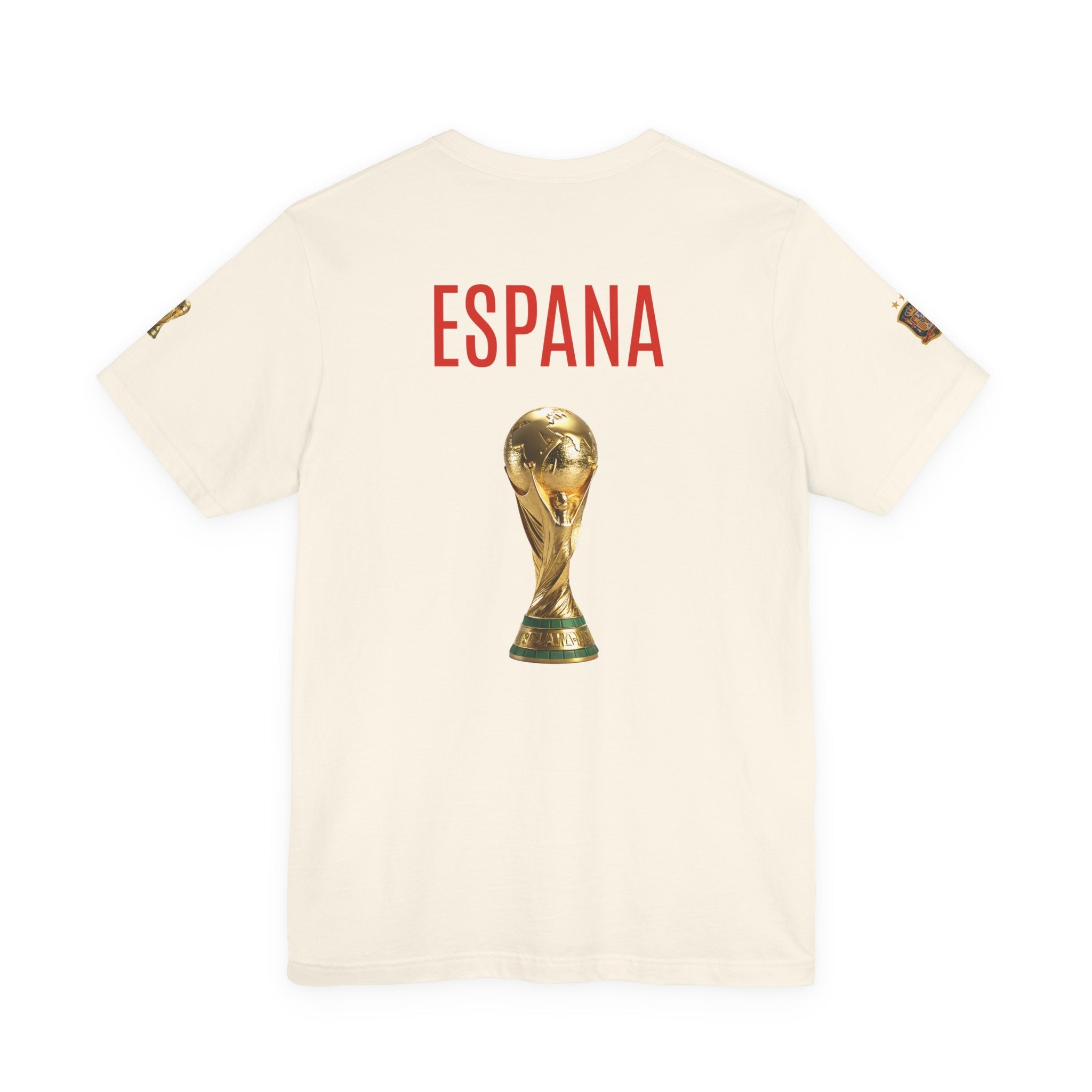 World Cup Trophy Soccer Tee Spain Crest Short Sleeve - Etna Gift