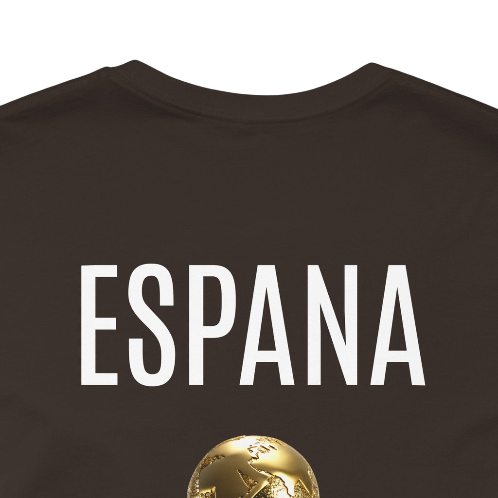 World Cup Trophy Soccer Tee Spain Crest Short Sleeve - Etna Gift