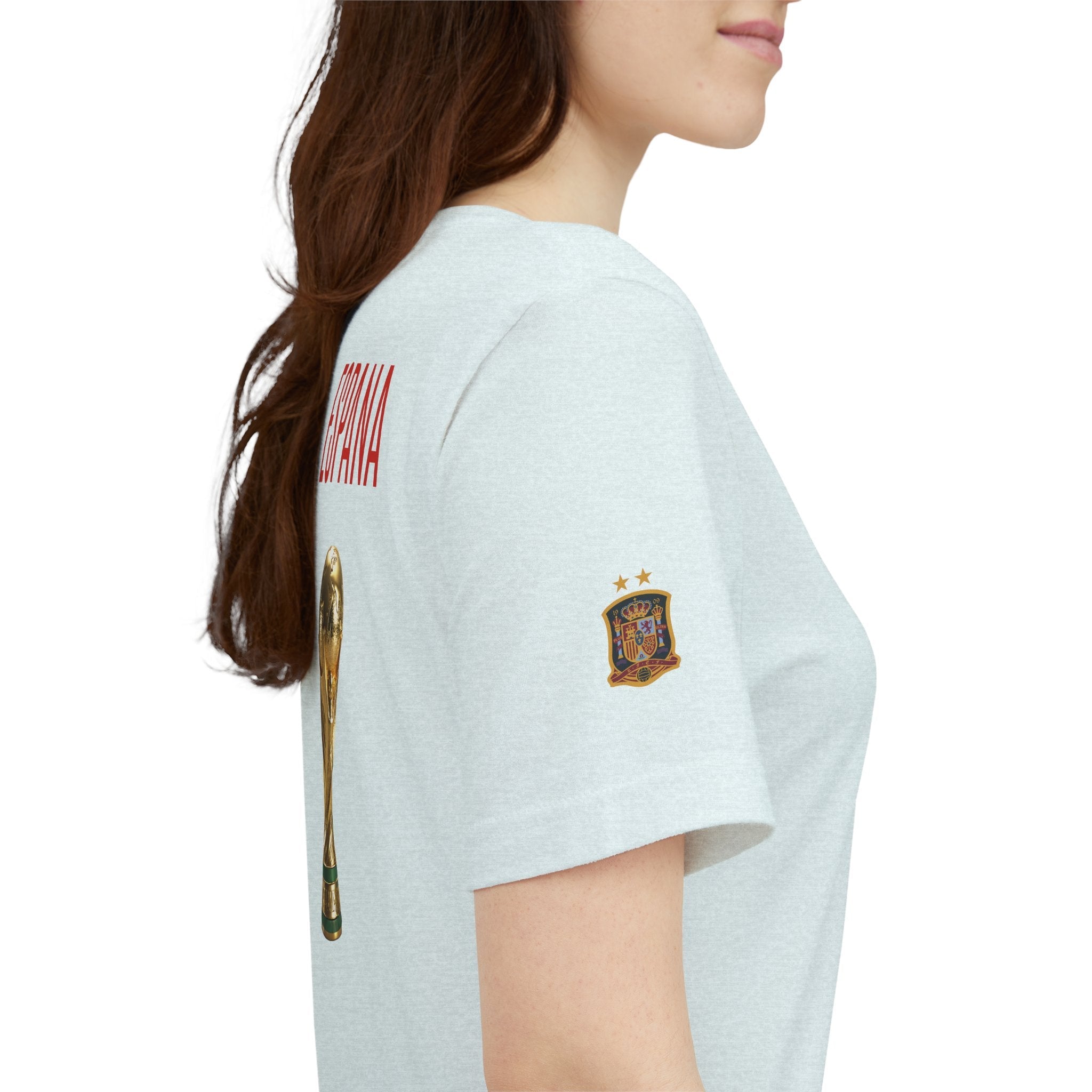 World Cup Trophy Soccer Tee Spain Crest Short Sleeve - Etna Gift