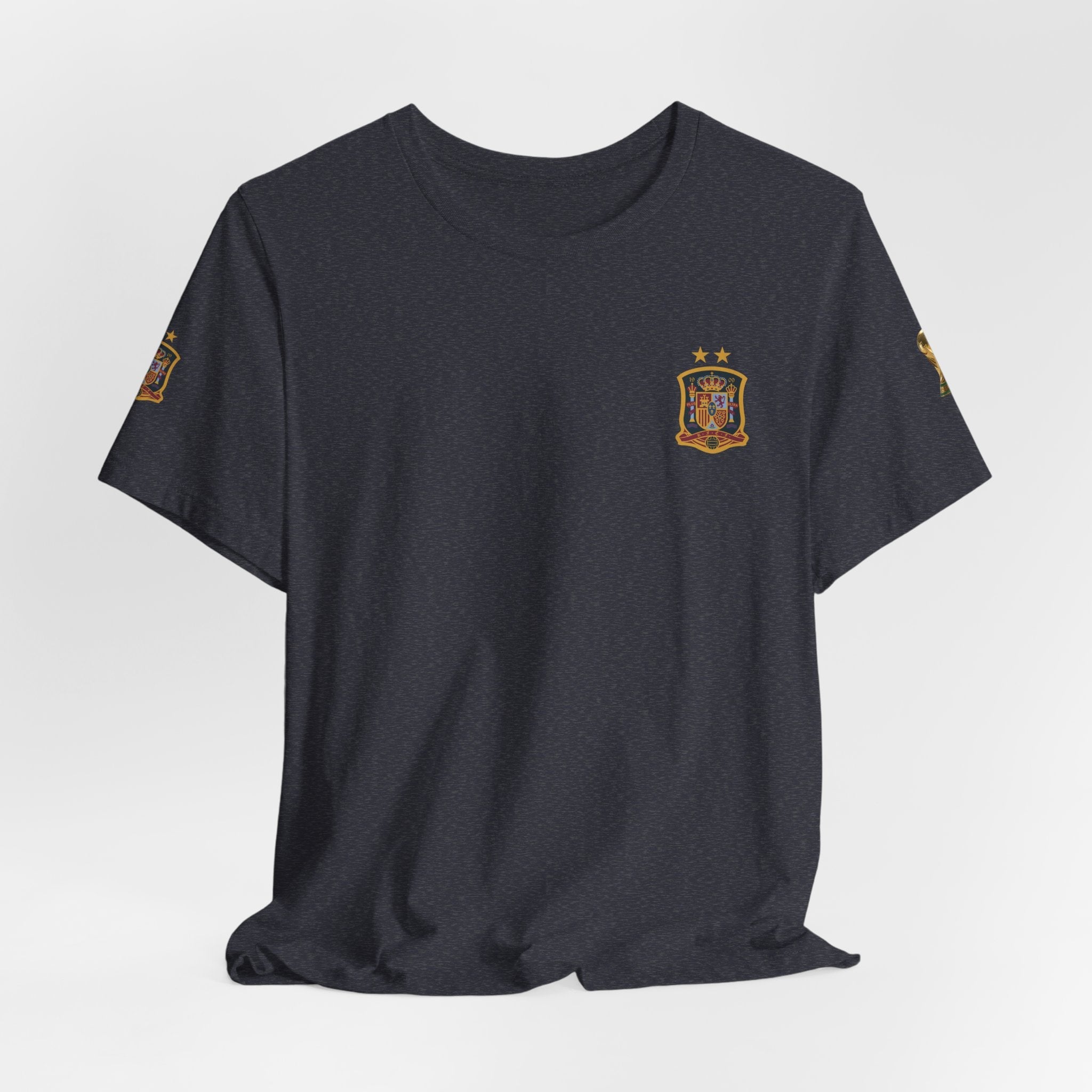 World Cup Trophy Soccer Tee Spain Crest Short Sleeve - Etna Gift