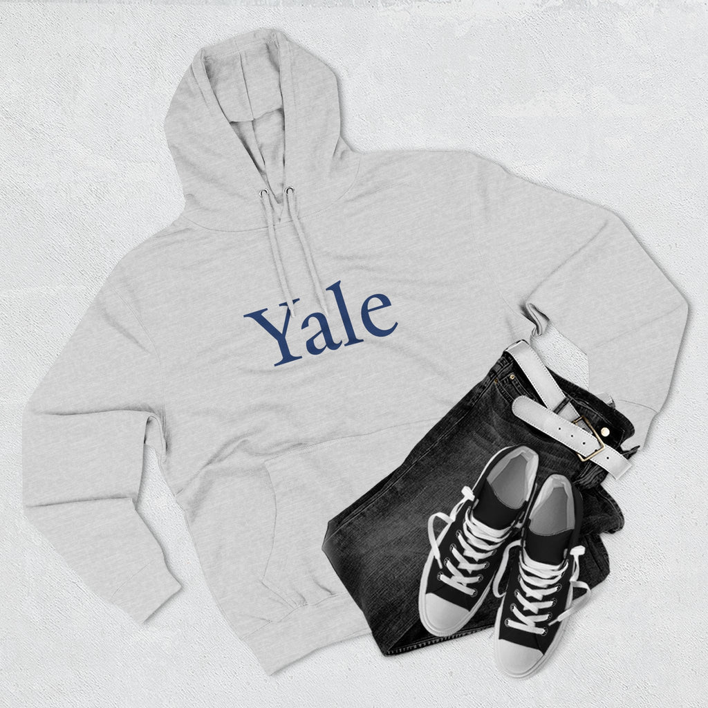 Yale Logo Fleece Hoodie, Casual Wear, College Apparel, Gifts for Graduates, College Sweatshirt, Yale Merchandise - Etna Gift