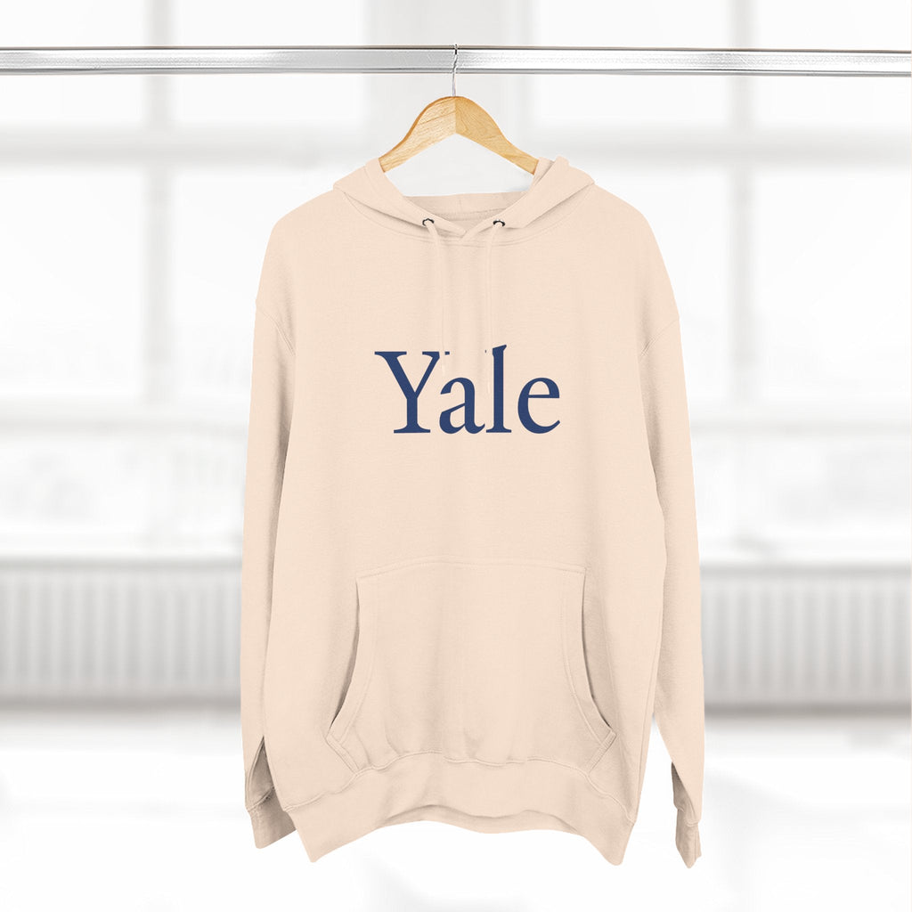 Yale Logo Fleece Hoodie, Casual Wear, College Apparel, Gifts for Graduates, College Sweatshirt, Yale Merchandise - Etna Gift