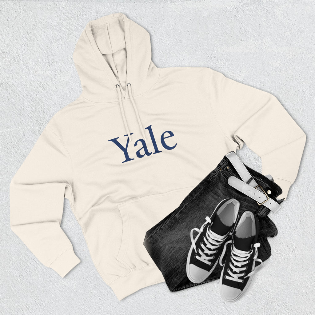 Yale Logo Fleece Hoodie, Casual Wear, College Apparel, Gifts for Graduates, College Sweatshirt, Yale Merchandise - Etna Gift