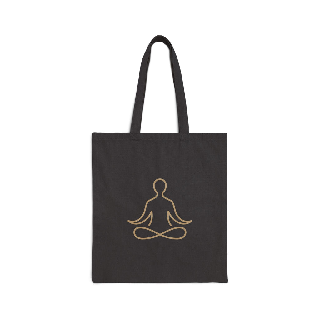 Yoga Lotus Tote Bag Cotton Canvas Meditation Tote - Etna Gift