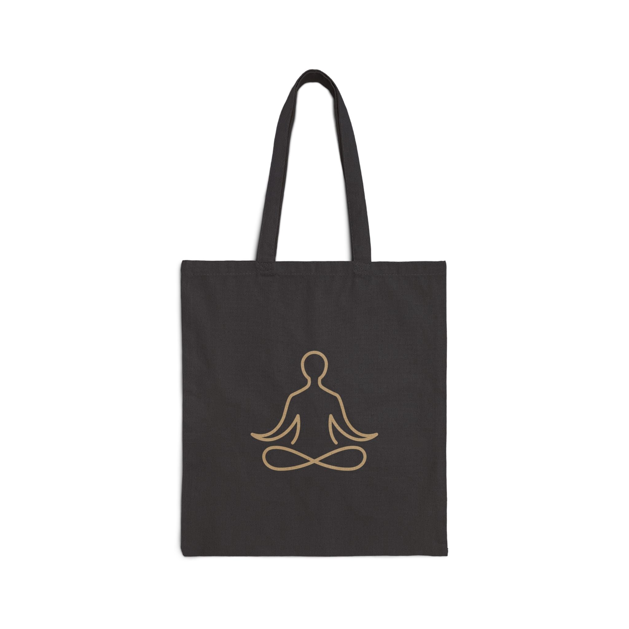 Yoga Lotus Tote Bag Cotton Canvas Meditation Tote - Etna Gift