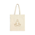 Yoga Lotus Tote Bag Cotton Canvas Meditation Tote - Etna Gift