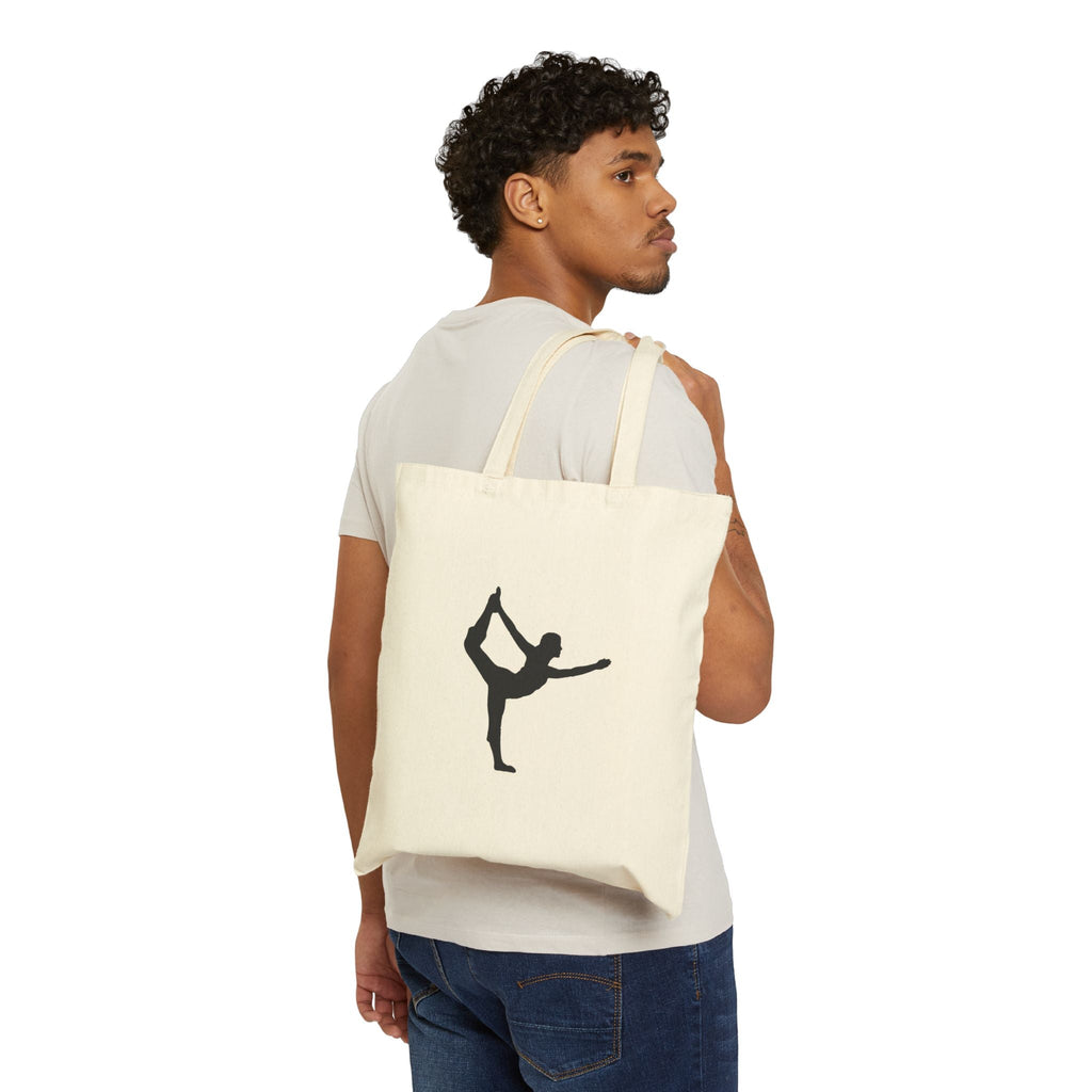 Yoga Silhouette Cotton Tote Meditation & Stretch Pose Canvas Bag - Etna Gift