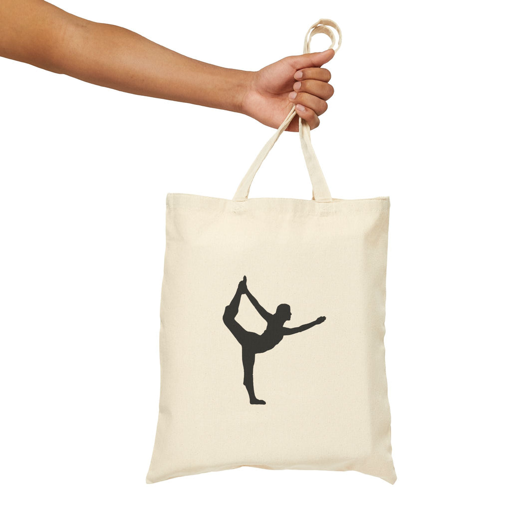 Yoga Silhouette Cotton Tote Meditation & Stretch Pose Canvas Bag - Etna Gift