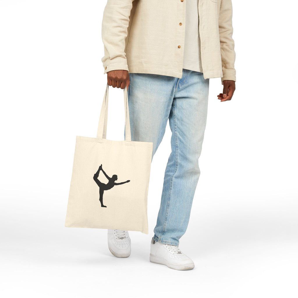 Yoga Silhouette Cotton Tote Meditation & Stretch Pose Canvas Bag - Etna Gift