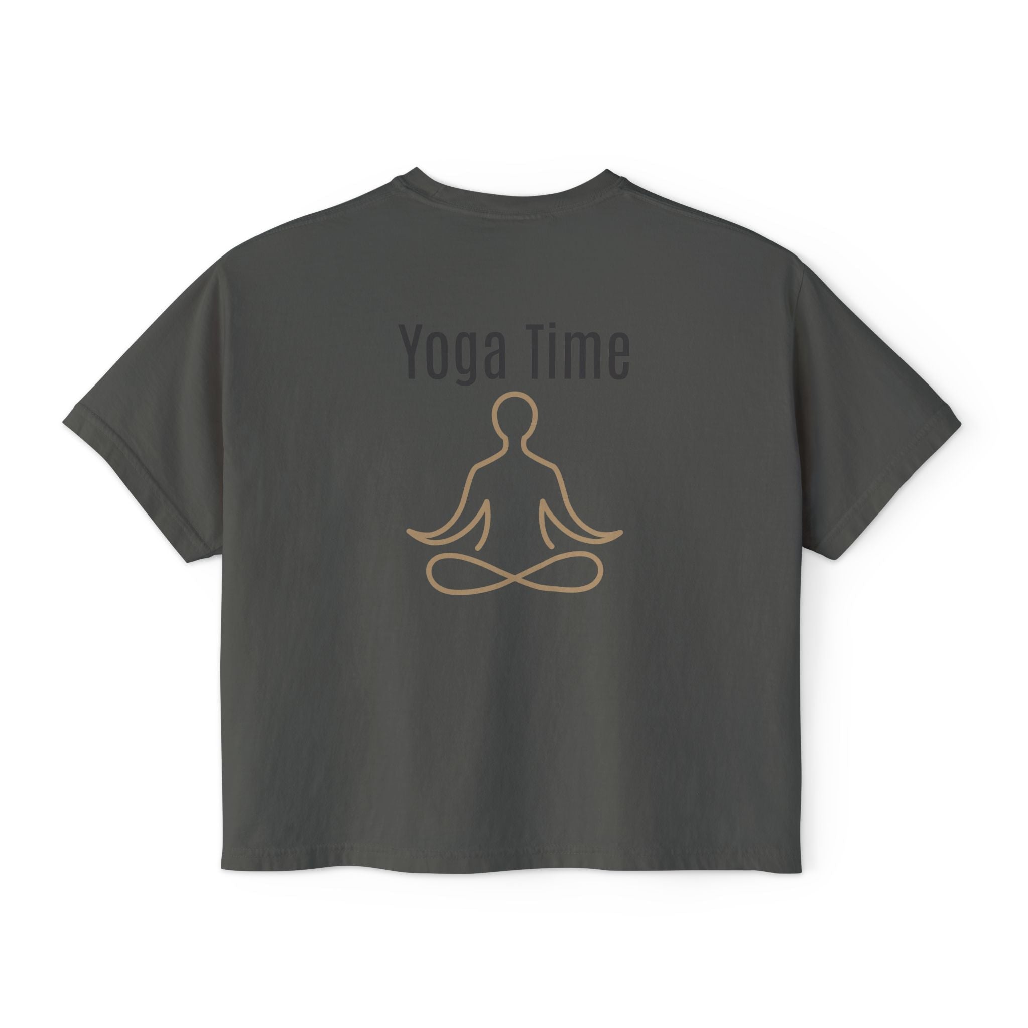 Yoga Time Boxy Tee Lotus Graphic Women's Cropped T-Shirt - Etna Gift