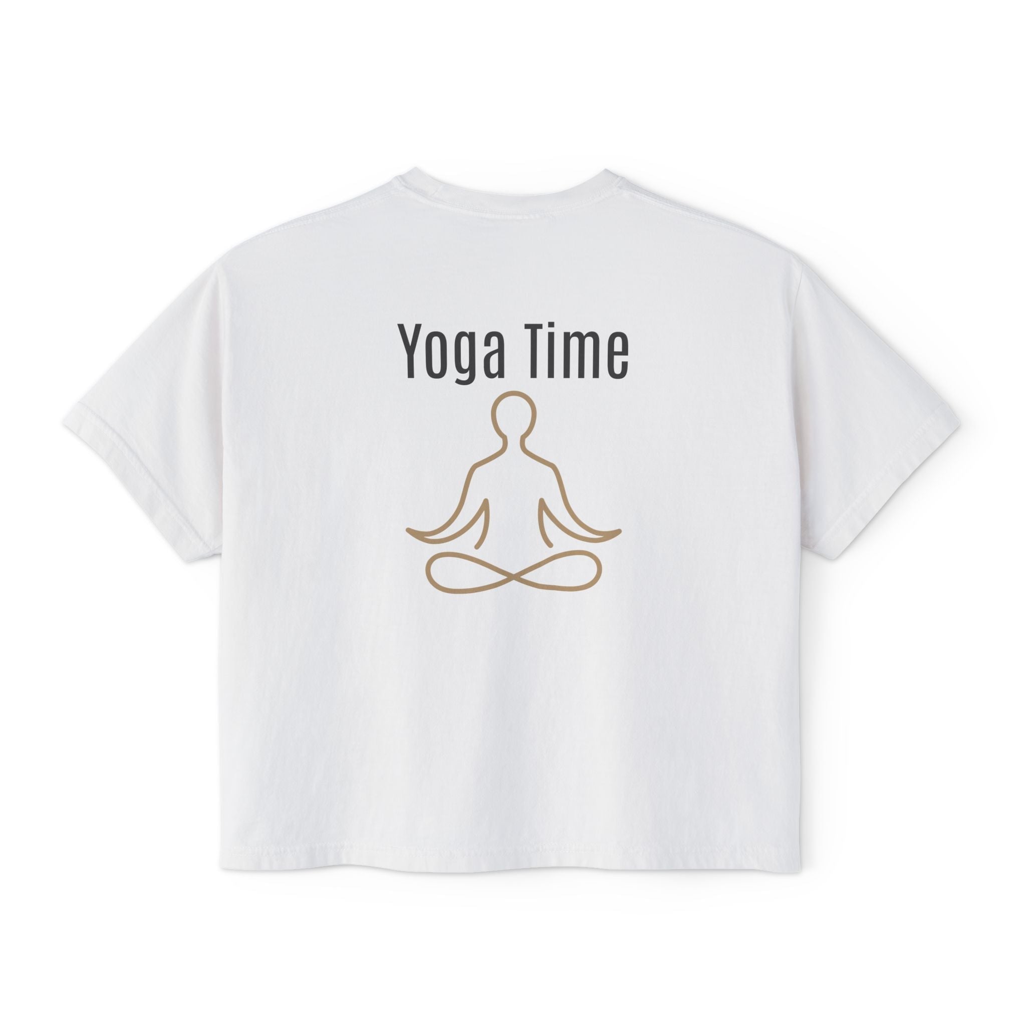 Yoga Time Boxy Tee Lotus Graphic Women's Cropped T-Shirt - Etna Gift