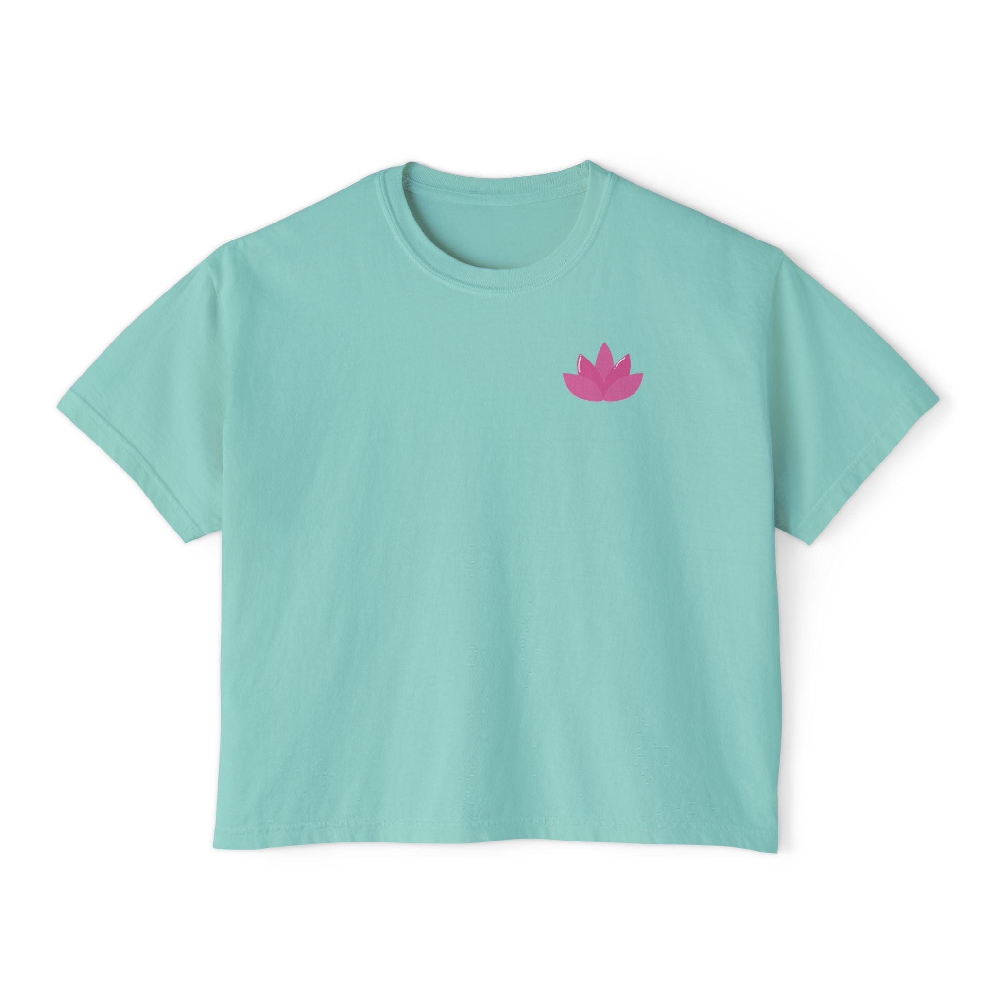 Yoga Time Women's Boxy Tee Cute Lotus & Yoga Poses Graphic Shirt - Etna Gift