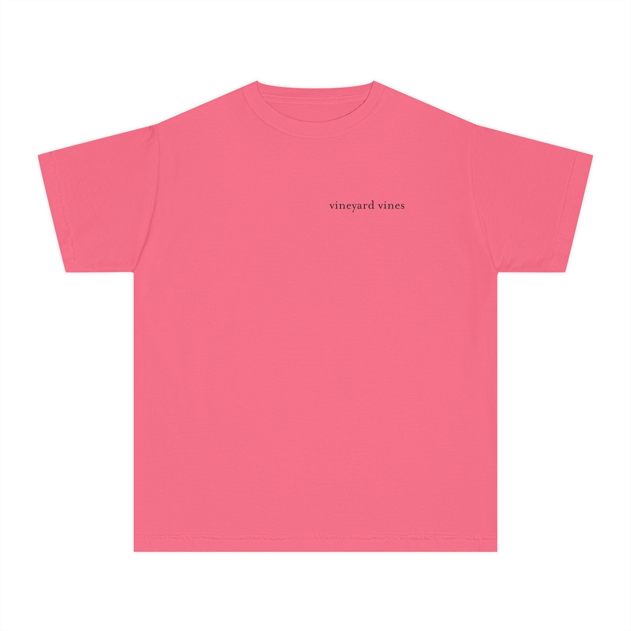 Youth Yellow Tee with Pink Whale Graphic — Vineyard Vines Inspired Kids T‑Shirt - Etna Gift