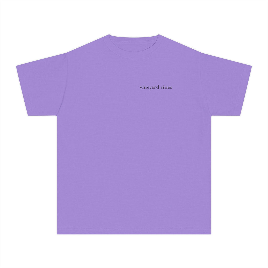 Youth Yellow Tee with Pink Whale Graphic — Vineyard Vines Inspired Kids T‑Shirt - Etna Gift