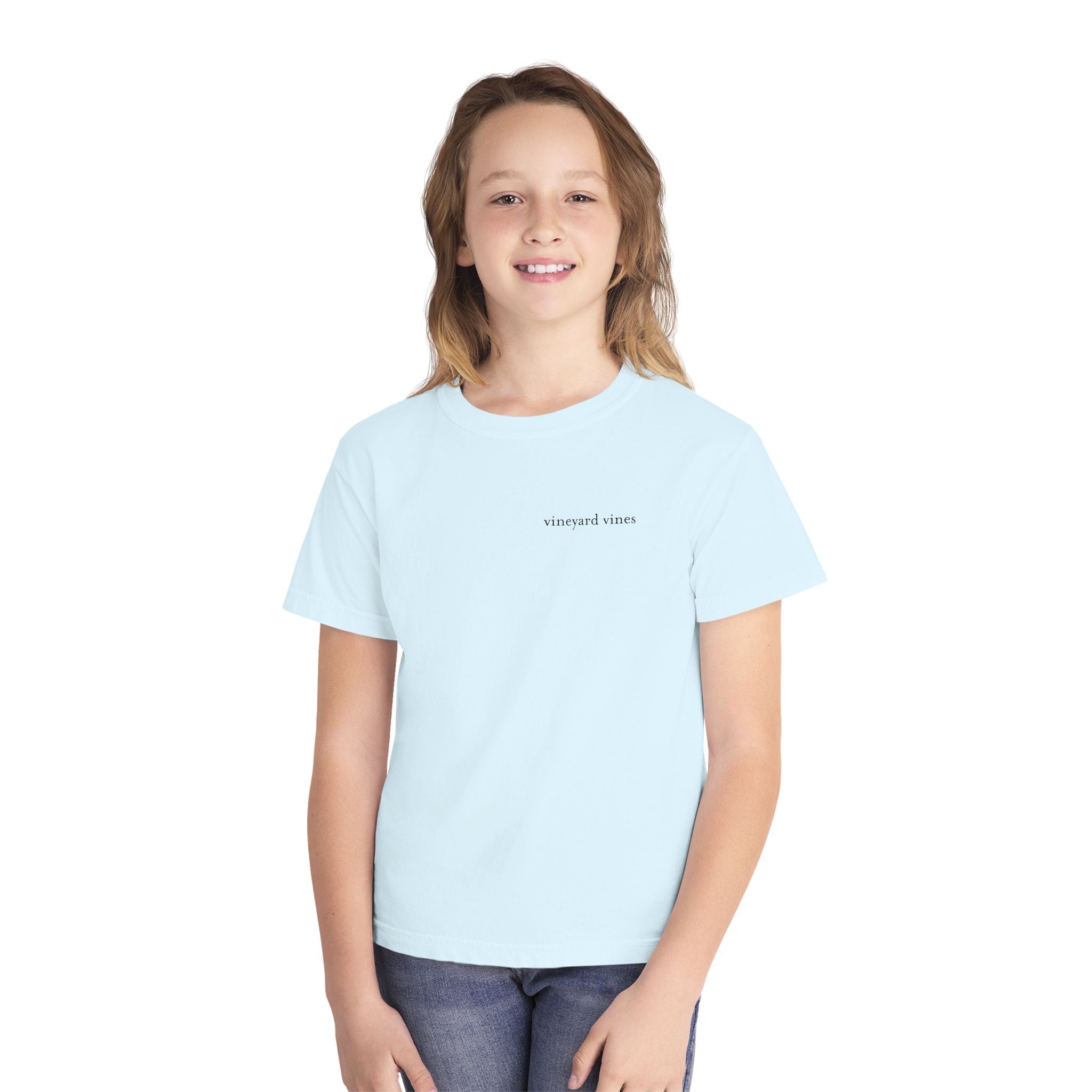 Youth Yellow Tee with Pink Whale Graphic — Vineyard Vines Inspired Kids T‑Shirt - Etna Gift