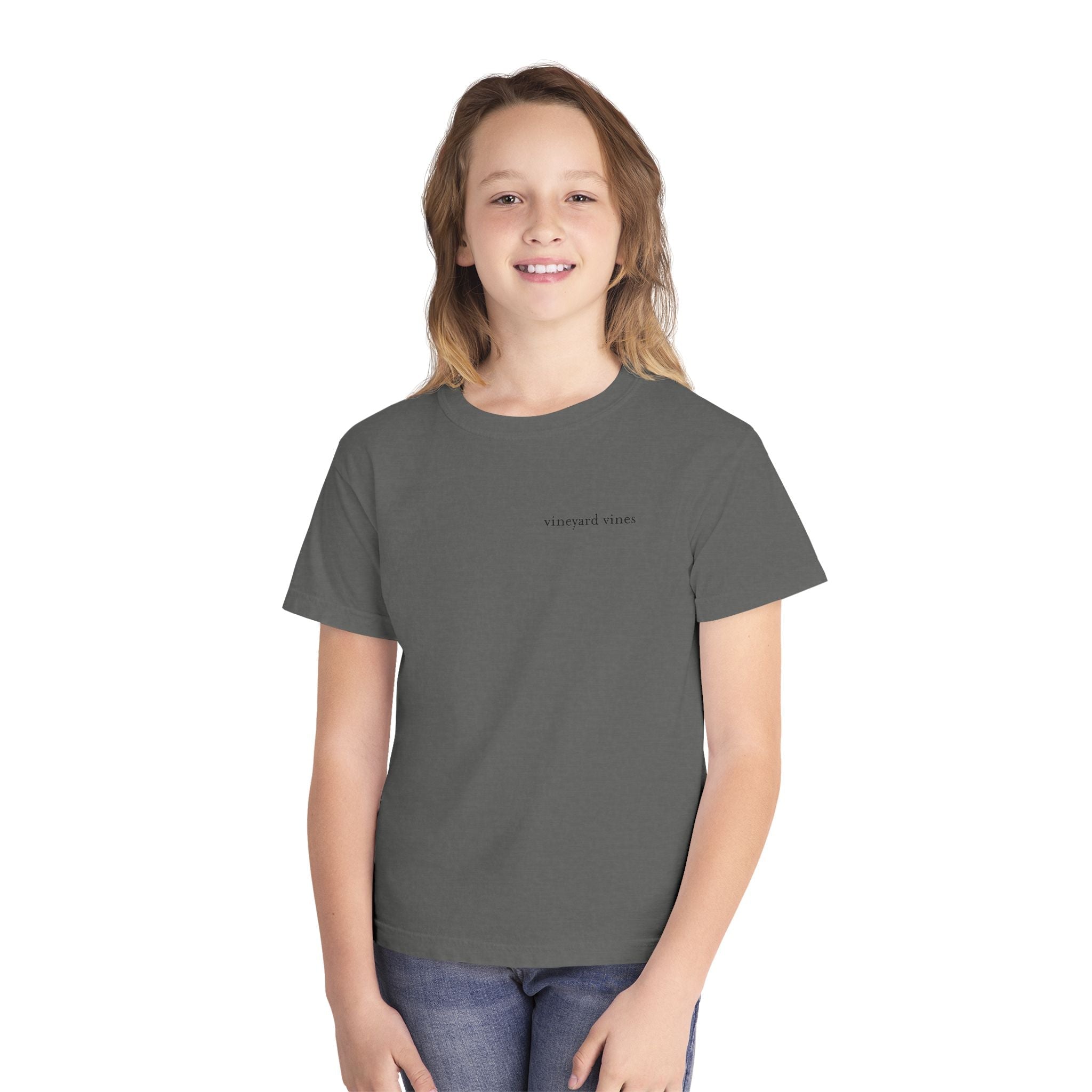 Youth Yellow Tee with Pink Whale Graphic — Vineyard Vines Inspired Kids T‑Shirt - Etna Gift
