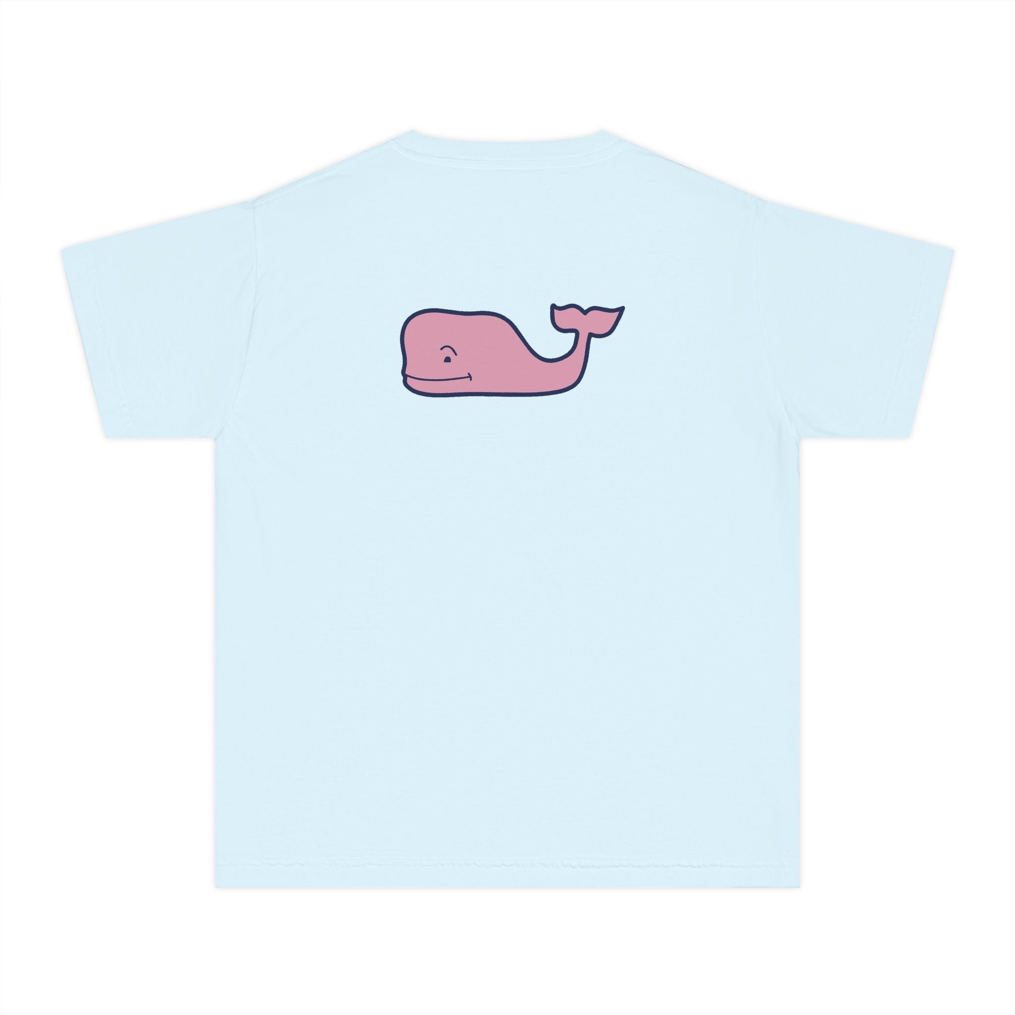 Youth Yellow Tee with Pink Whale Graphic — Vineyard Vines Inspired Kids T‑Shirt - Etna Gift