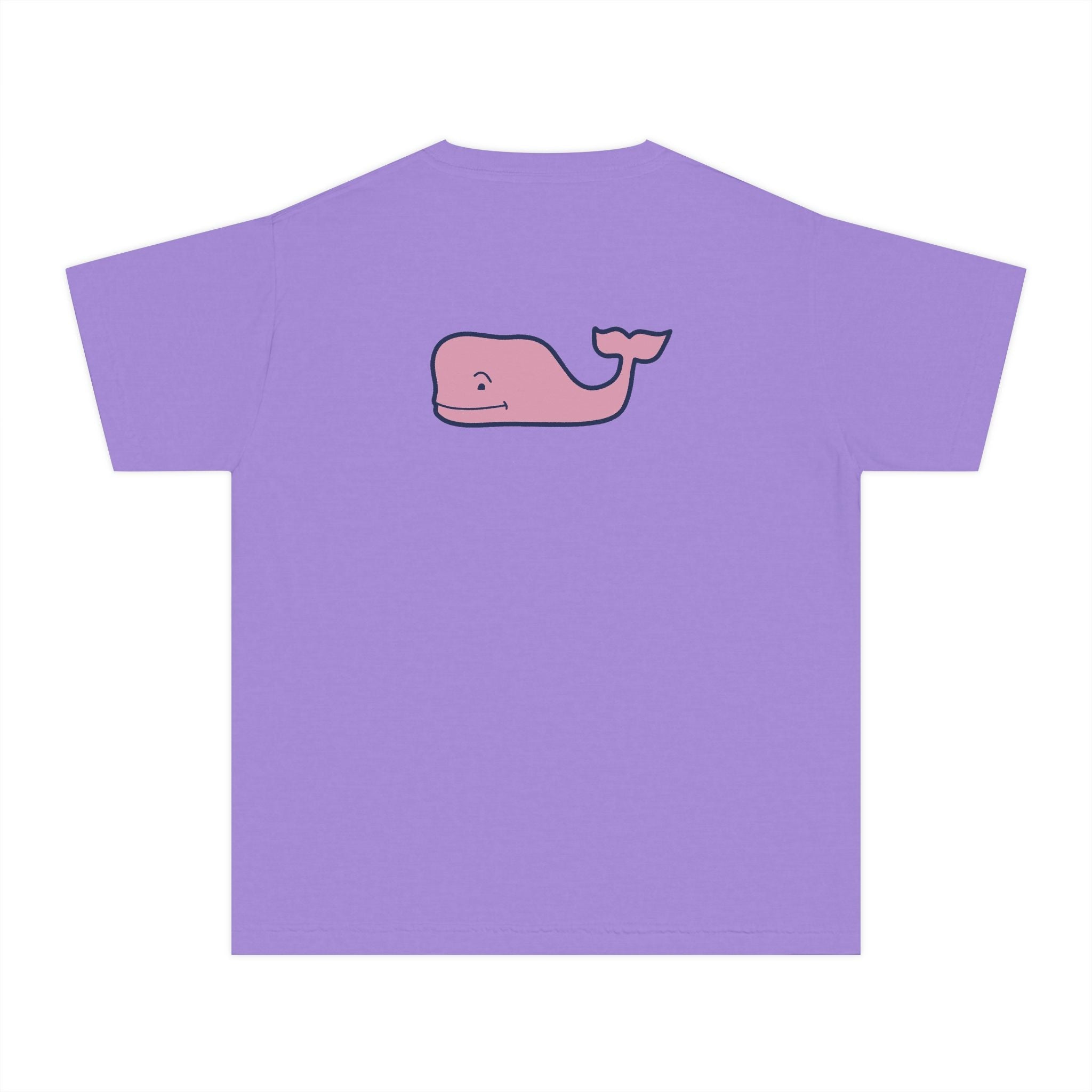 Youth Yellow Tee with Pink Whale Graphic — Vineyard Vines Inspired Kids T‑Shirt - Etna Gift