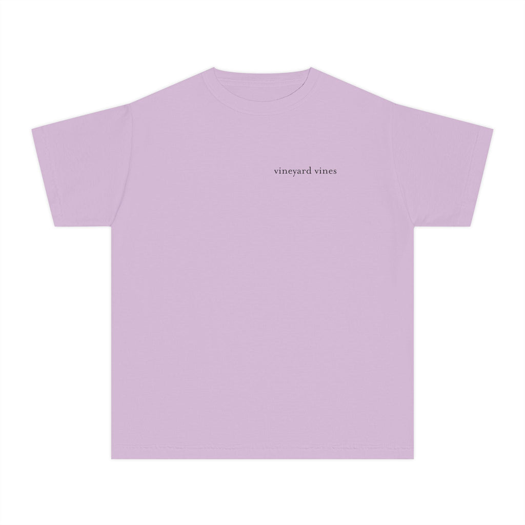 Youth Yellow Tee with Pink Whale Graphic — Vineyard Vines Inspired Kids T‑Shirt - Etna Gift