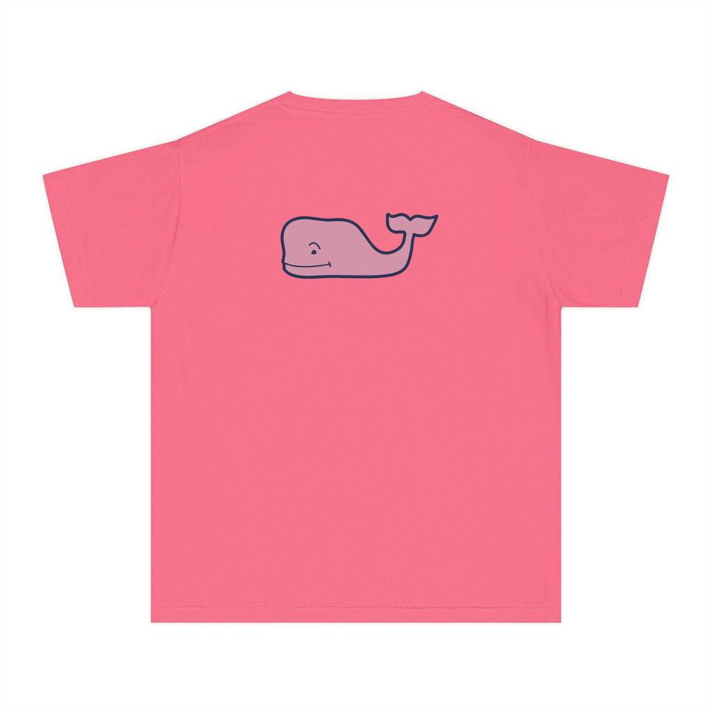 Youth Yellow Tee with Pink Whale Graphic — Vineyard Vines Inspired Kids T‑Shirt - Etna Gift