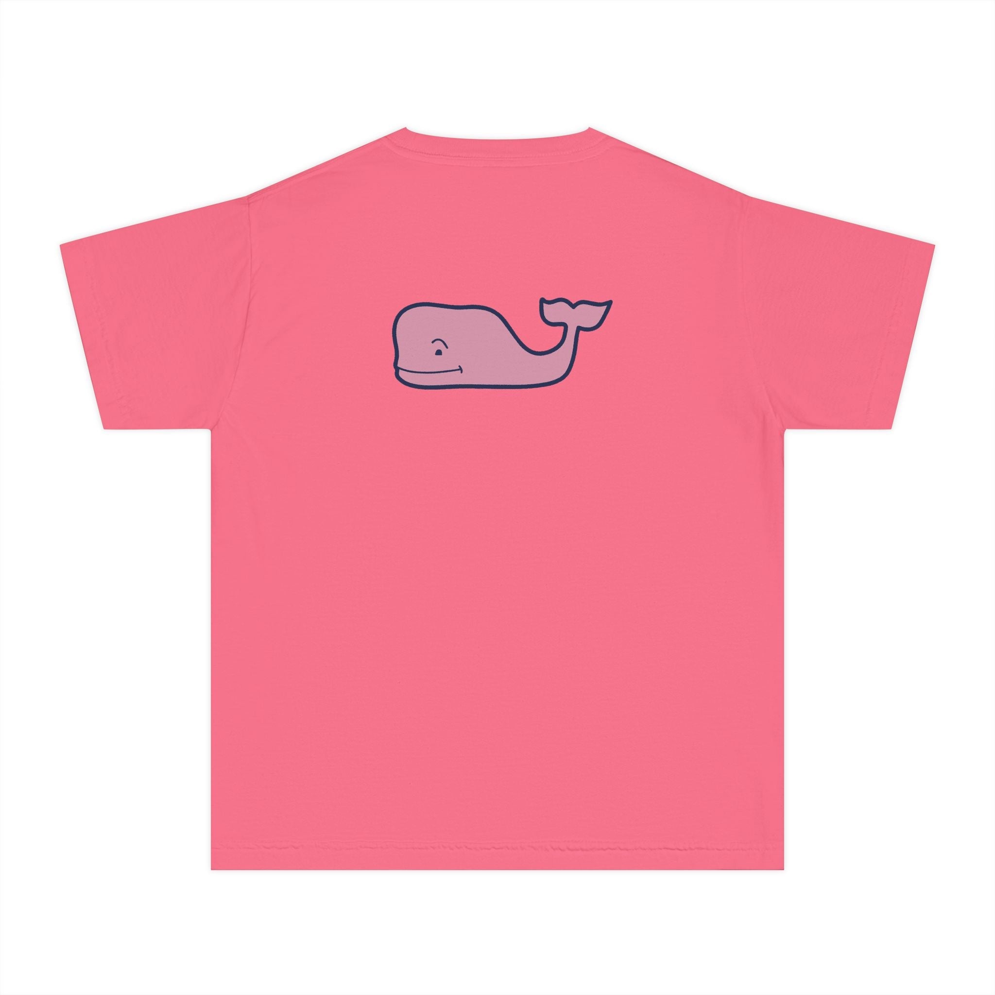 Youth Yellow Tee with Pink Whale Graphic — Vineyard Vines Inspired Kids T‑Shirt - Etna Gift